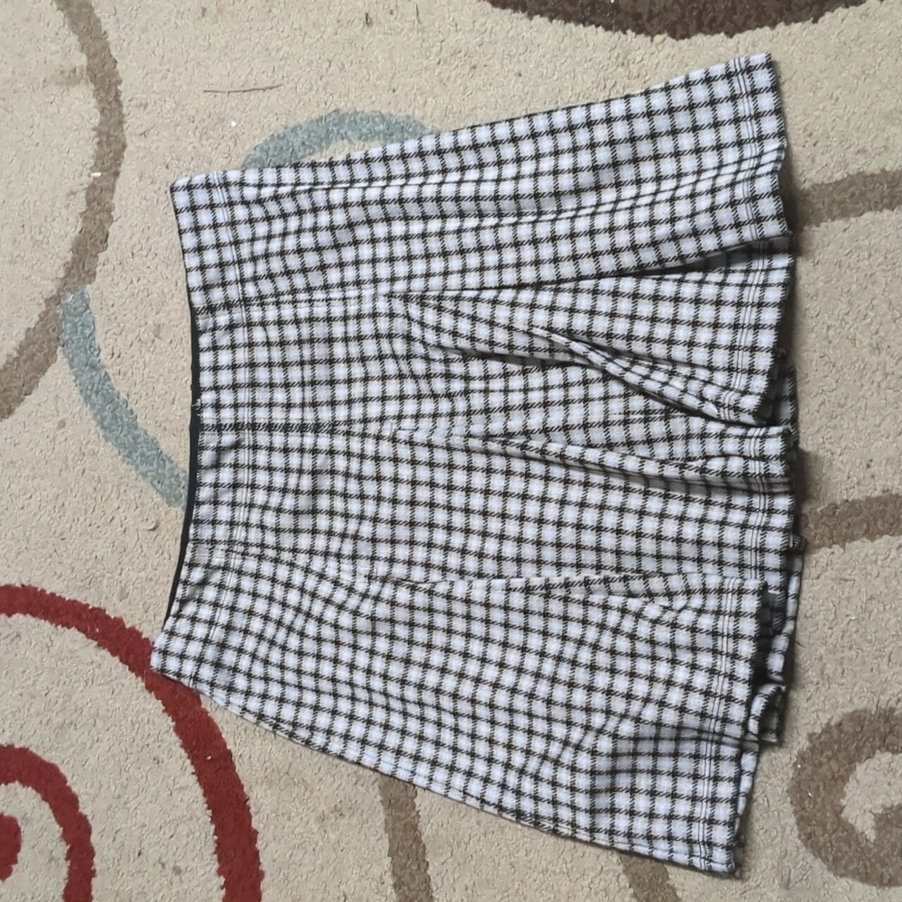 A plaid pleated miniskirt